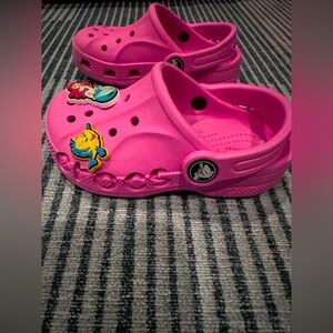 CROCS Kids Vibrant Pink Sandals with Character Charms